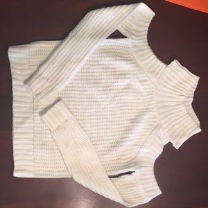 Sexy sweater with cut out sleeves